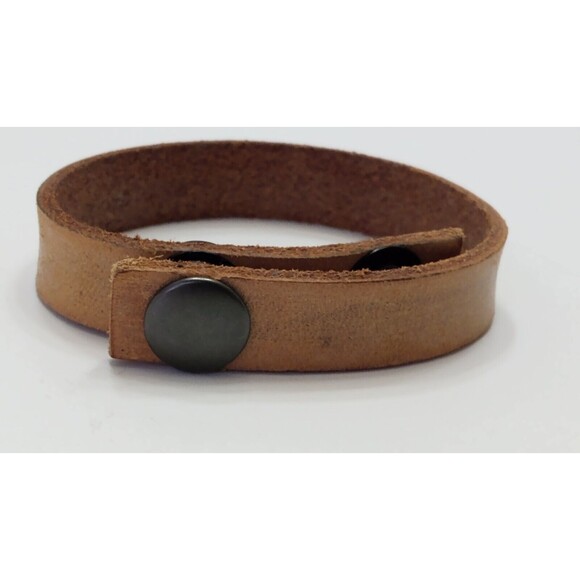 Genuine Leather Tan "Shine Your Light" Script Bracelet 6.5-8 inch Graduation - Picture 2 of 6